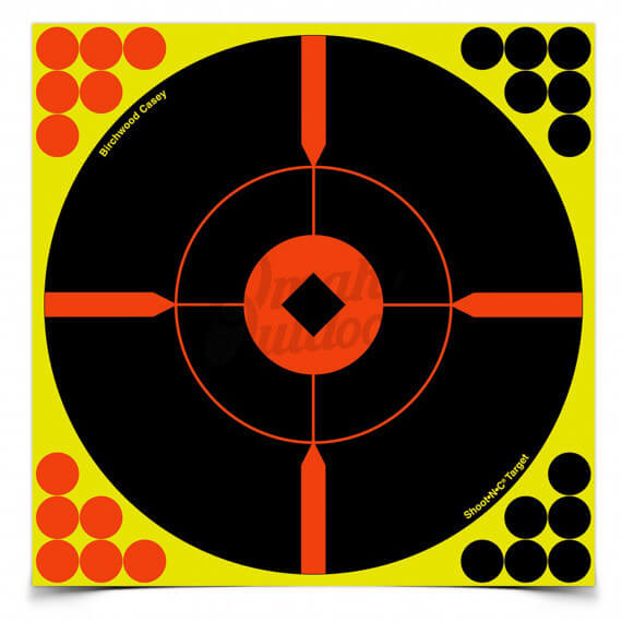 Birchwood Casey Shoot N C Adhesive Target Red Crosshair Bullseye