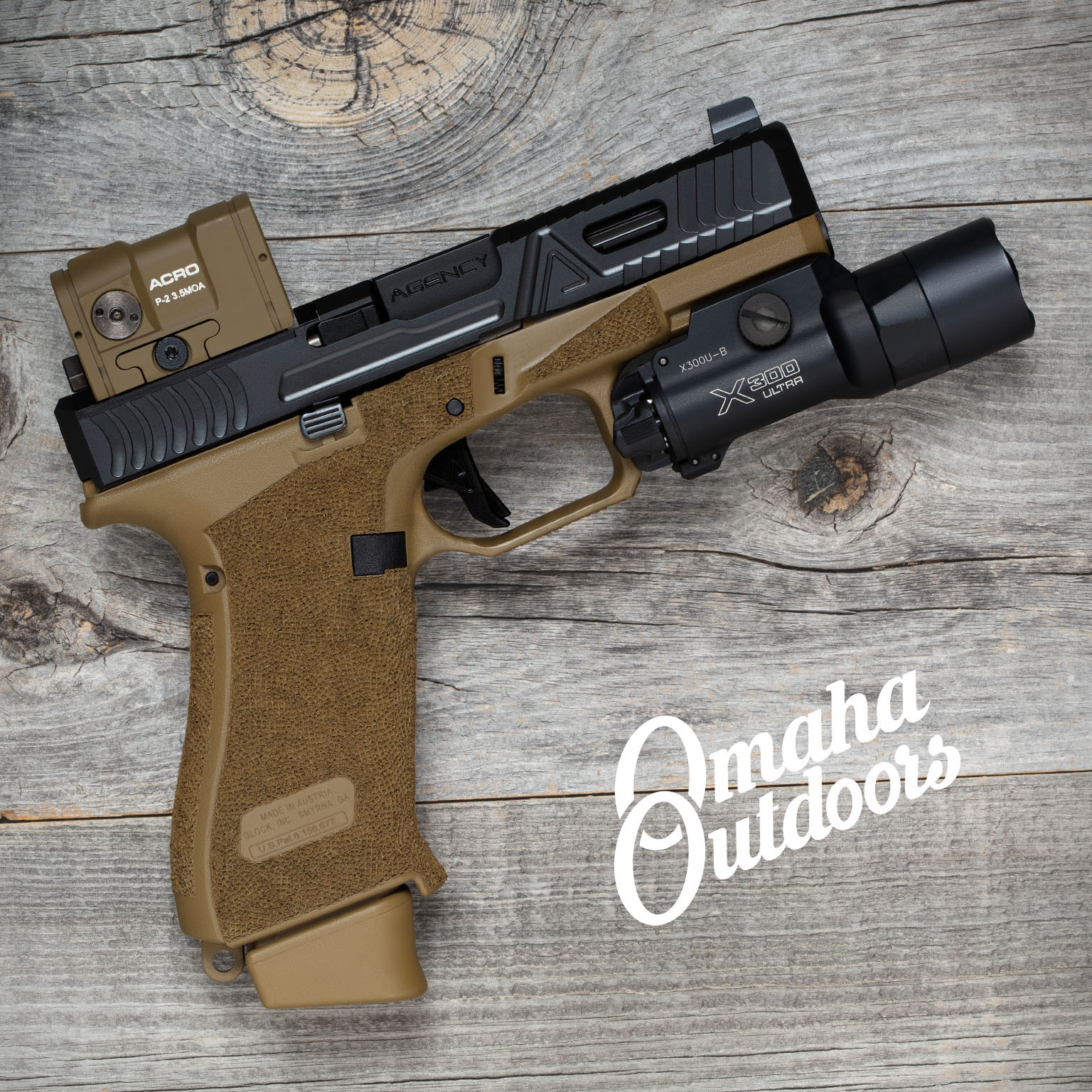 Agency Arms Mod Glock 19X Cipher 19 RD Pistol ACRO P2 X300U B Omaha