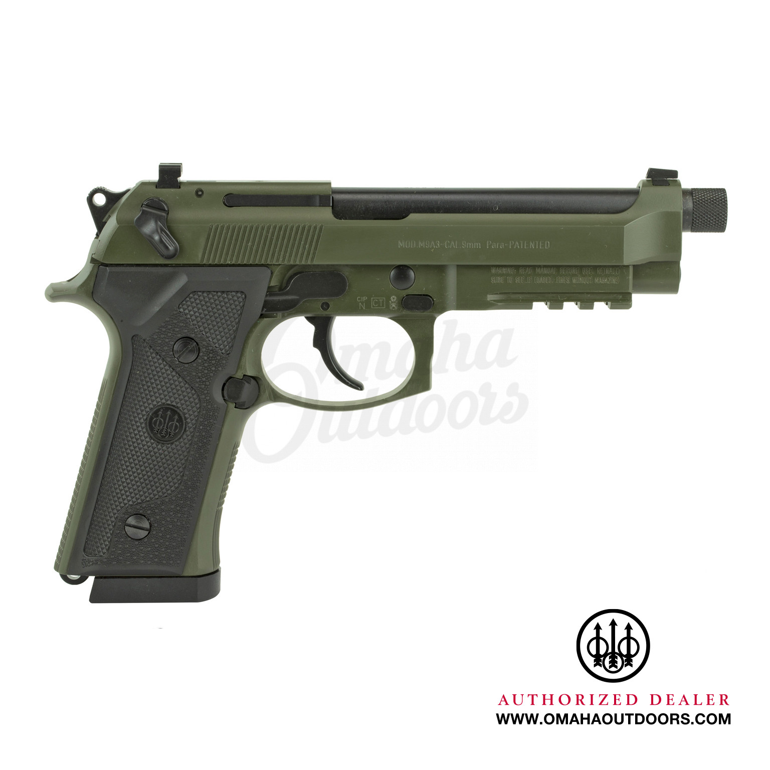 Beretta M A Type F Full Od Green Pistol Rd Mm Omaha Outdoors