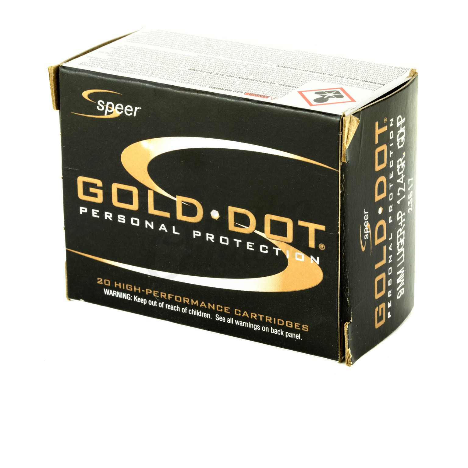 Speer Gold Dot 9mm Ammo 124 Grain Hollow Point 20 Round Box Omaha