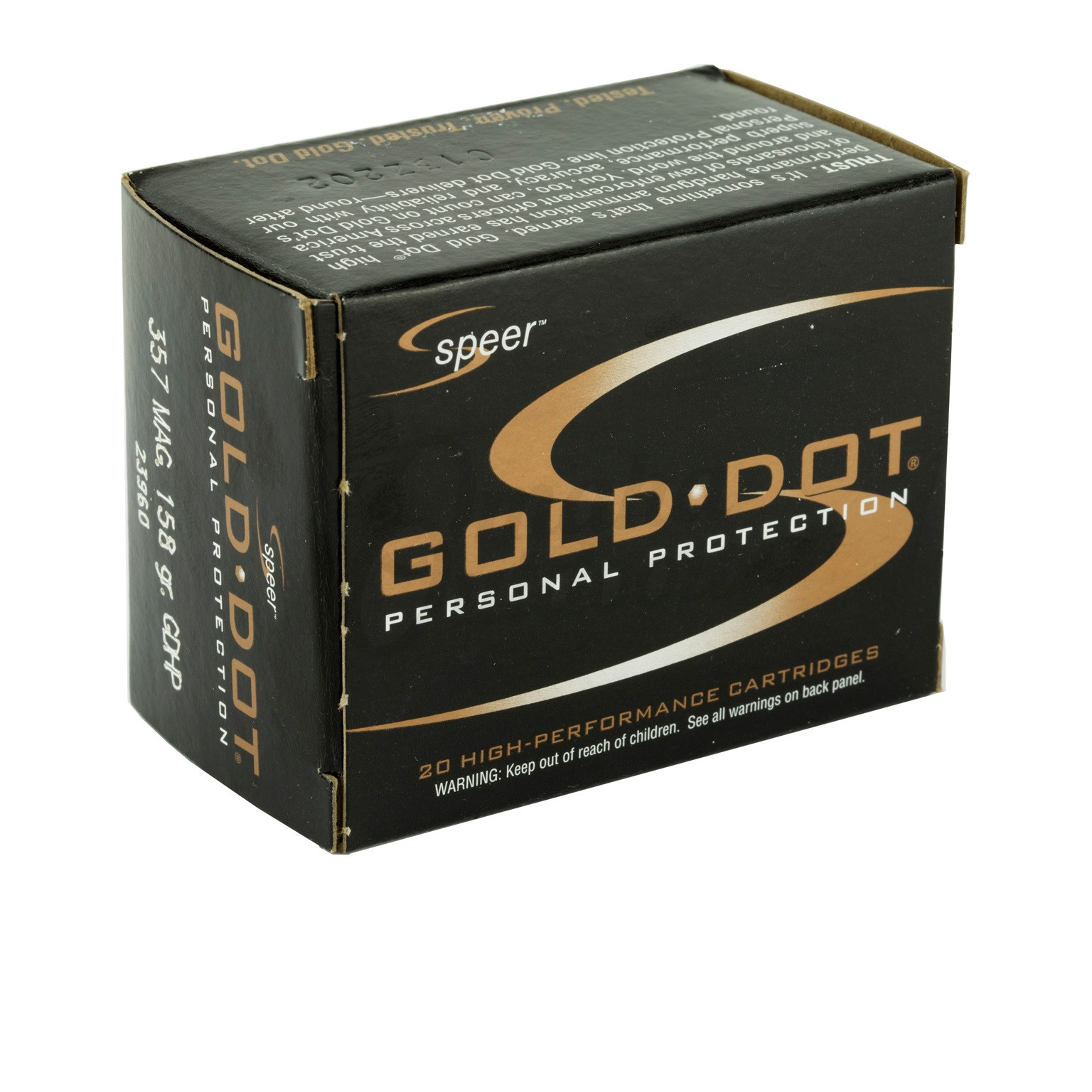 Speer Gold Dot Magnum Ammo Grain Hollow Point Round Box