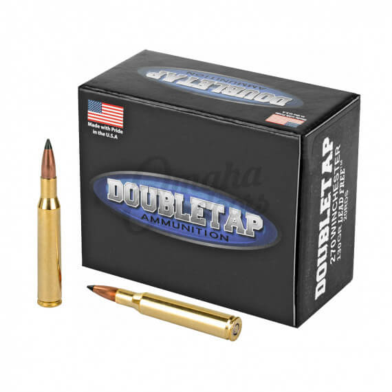 DoubleTap 270 Win 130 Grain Solid Copper Tipped Hollow Point Ammo 20