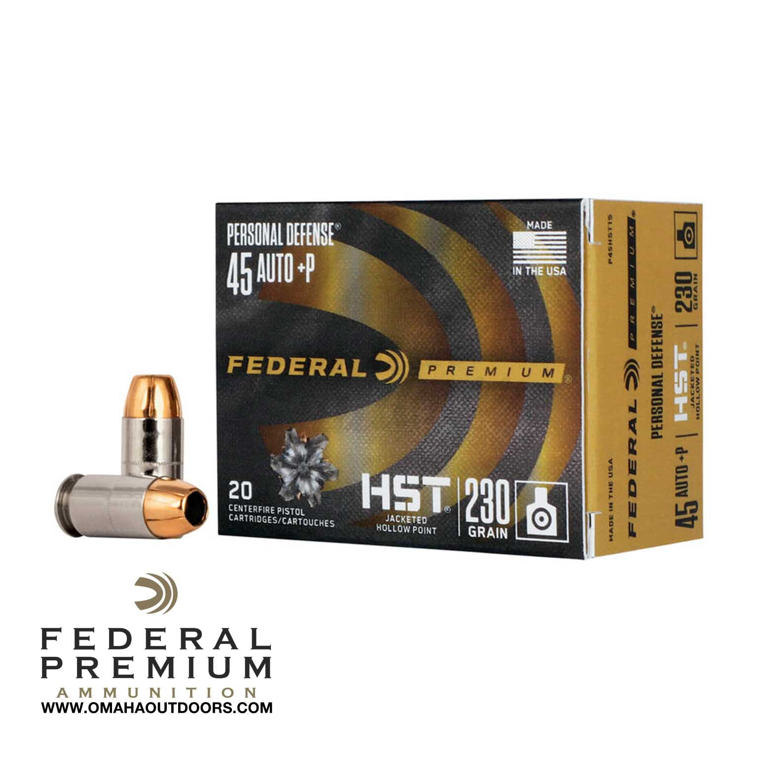 Federal HST 45 ACP P 230 Grain 20 Rounds Omaha Outdoors