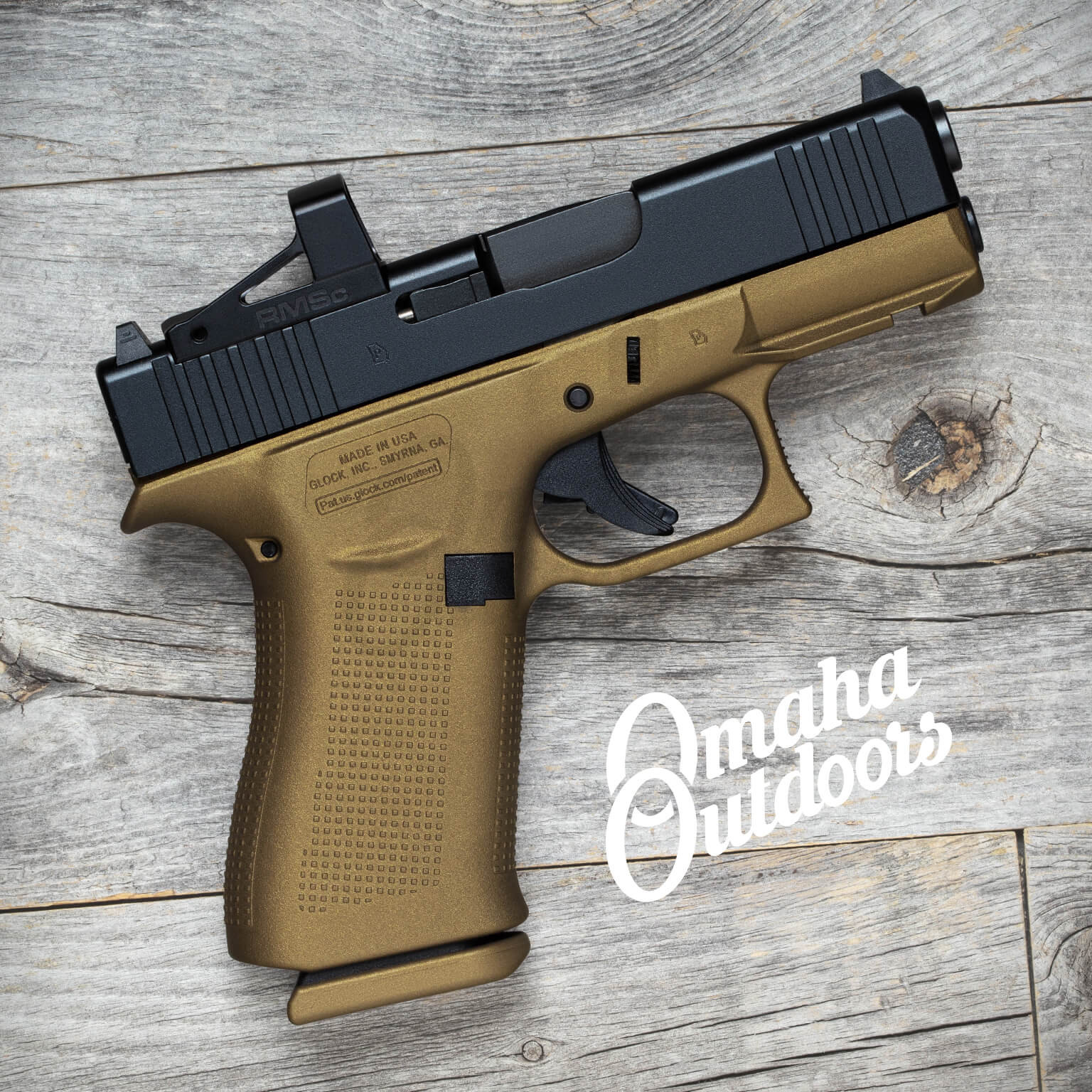 Glock 43X MOS Burnt Bronze RMSc Omaha Outdoors