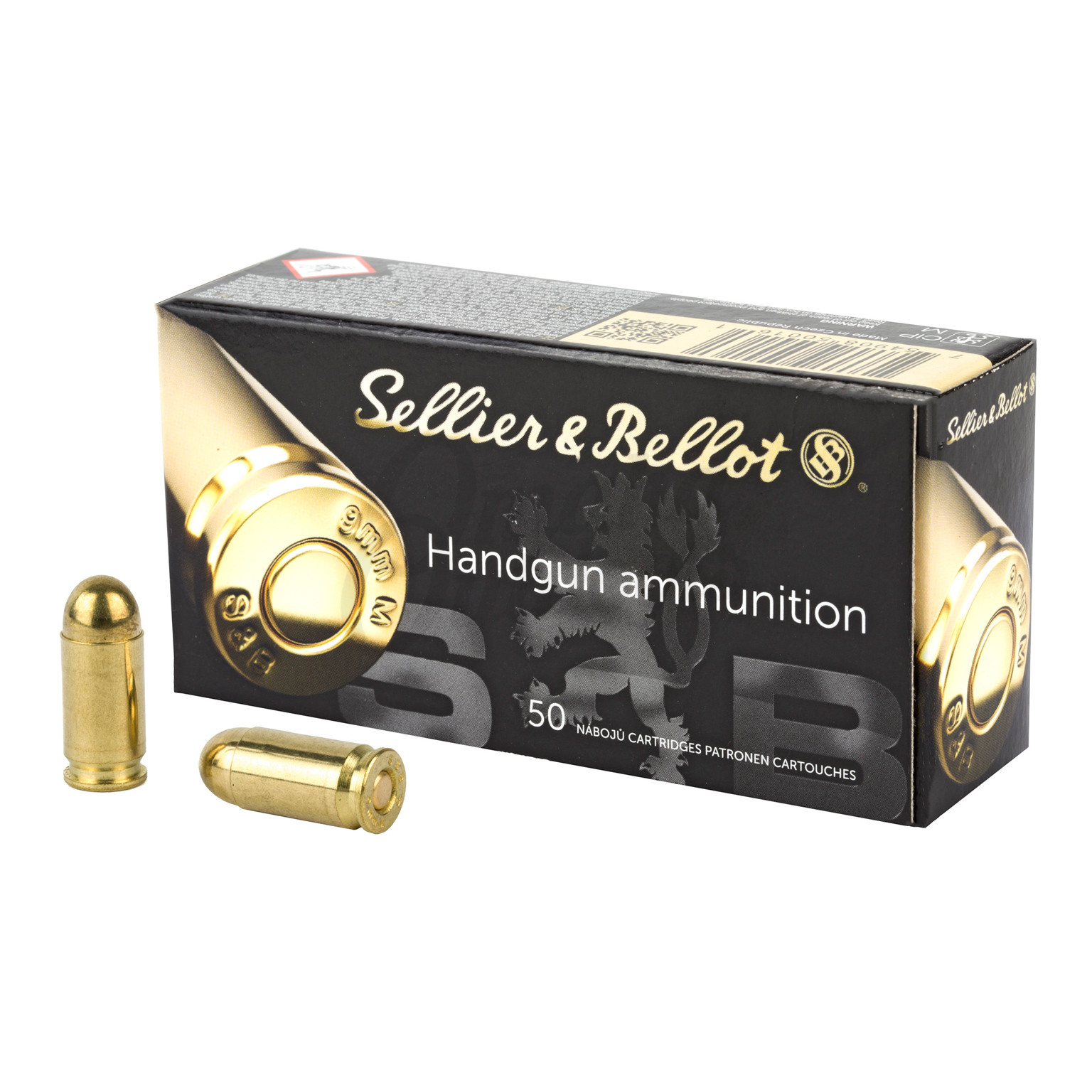 Sellier Bellot 9mm Makarov 95 Grain FMJ 50 Rounds Omaha Outdoors