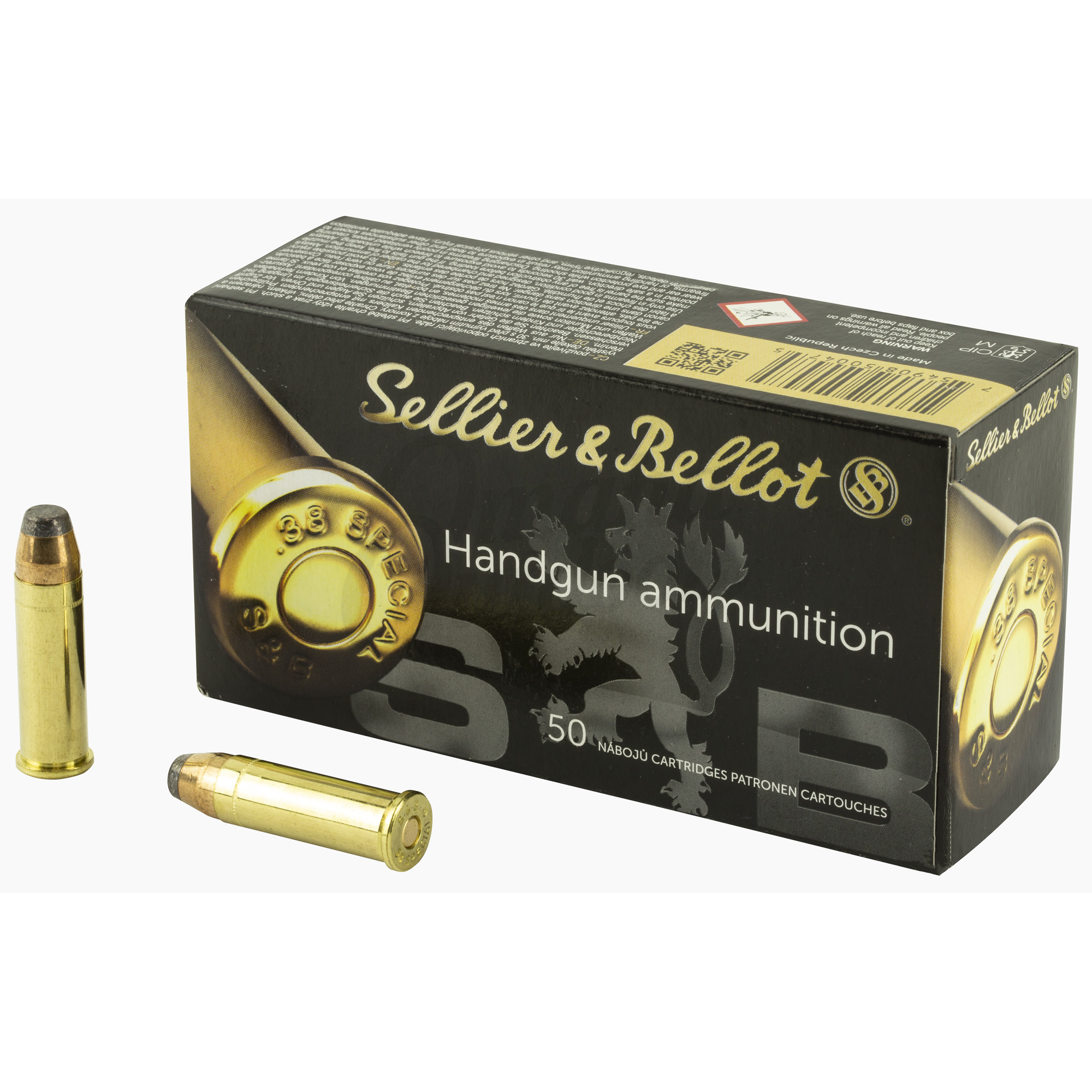 Sellier Bellot 38 Special Ammo 158 Grain SP 50 Round Box In Stock