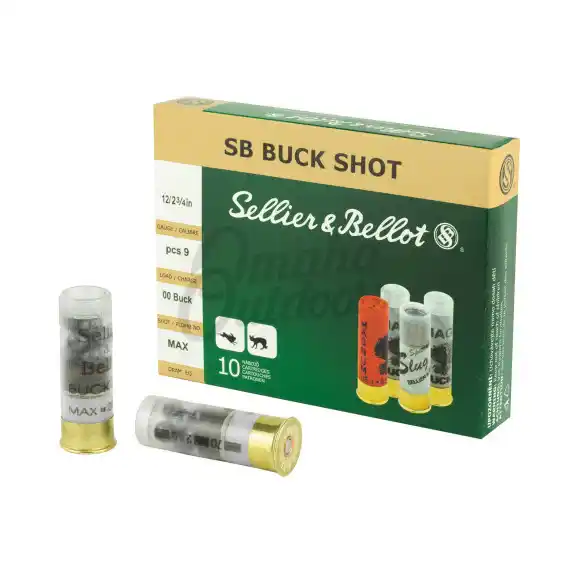 Sellier Bellot 12 Gauge 2 3 4 00 Buckshot 10 Rounds Omaha Outdoors