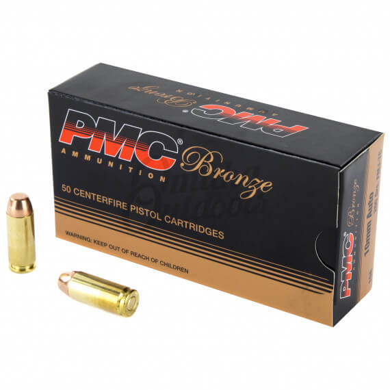 PMC Bronze 10mm Ammo 200 Grain FMJ 20 Round Box - Omaha Outdoors