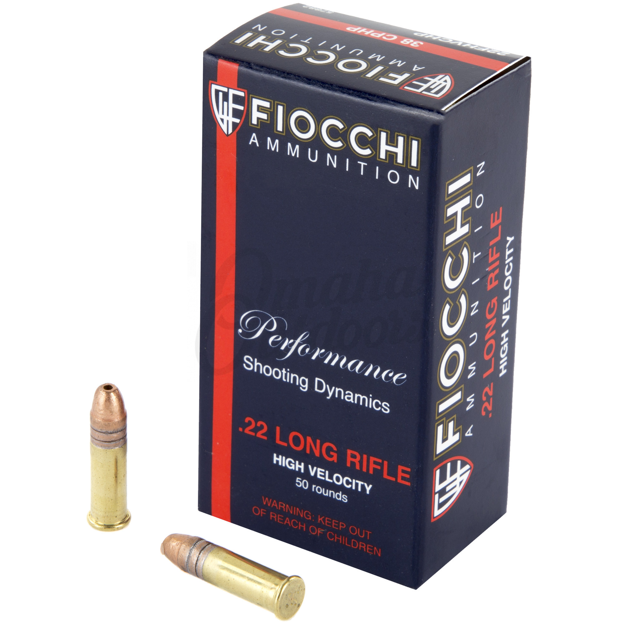 Fiocchi Shooting Dynamics 22LR 38 Grain Plated Hollow Point 50 Rounds ...