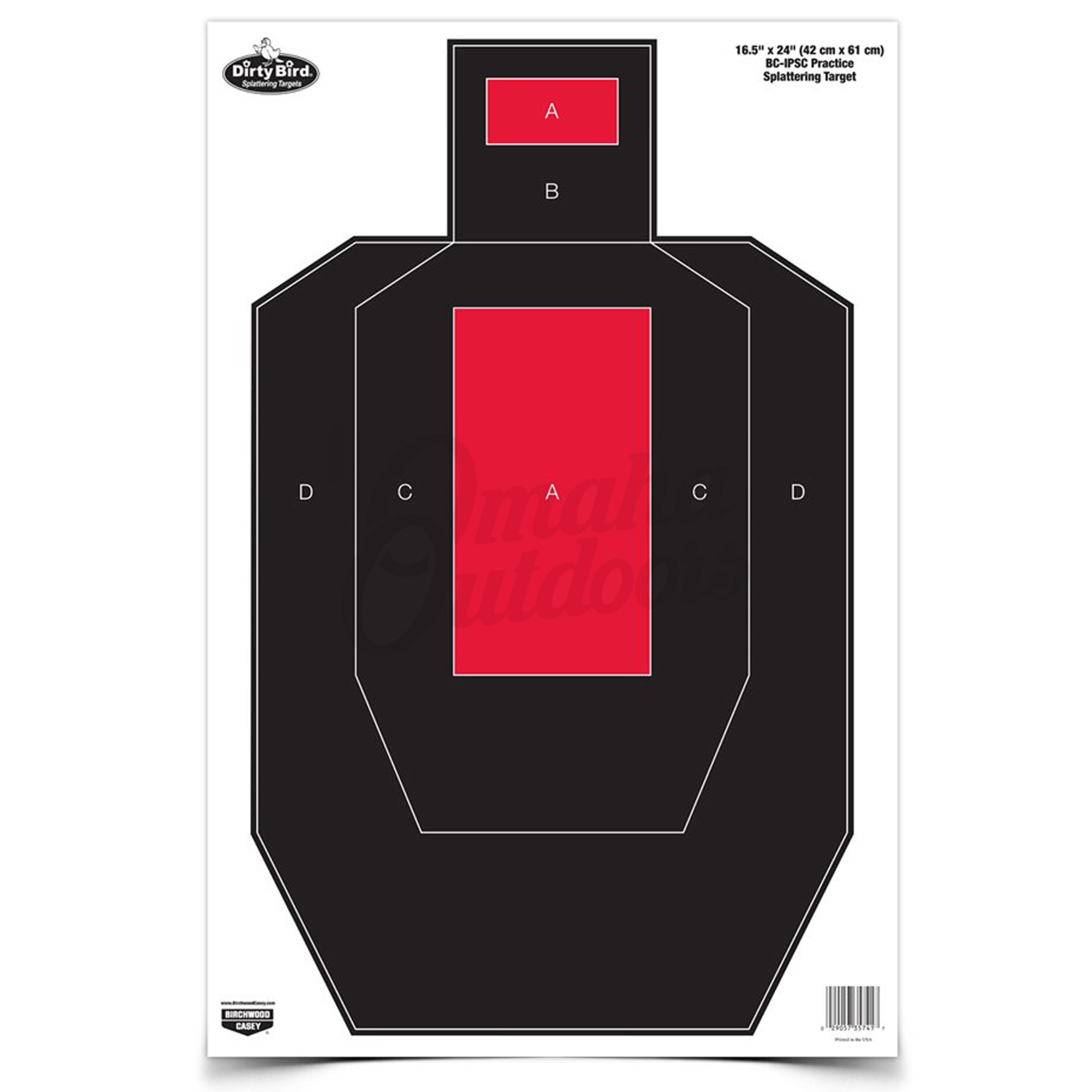 Birchwood Casey Dirty Bird IPSC Target 16.5x24 3 Targets - Omaha Outdoors