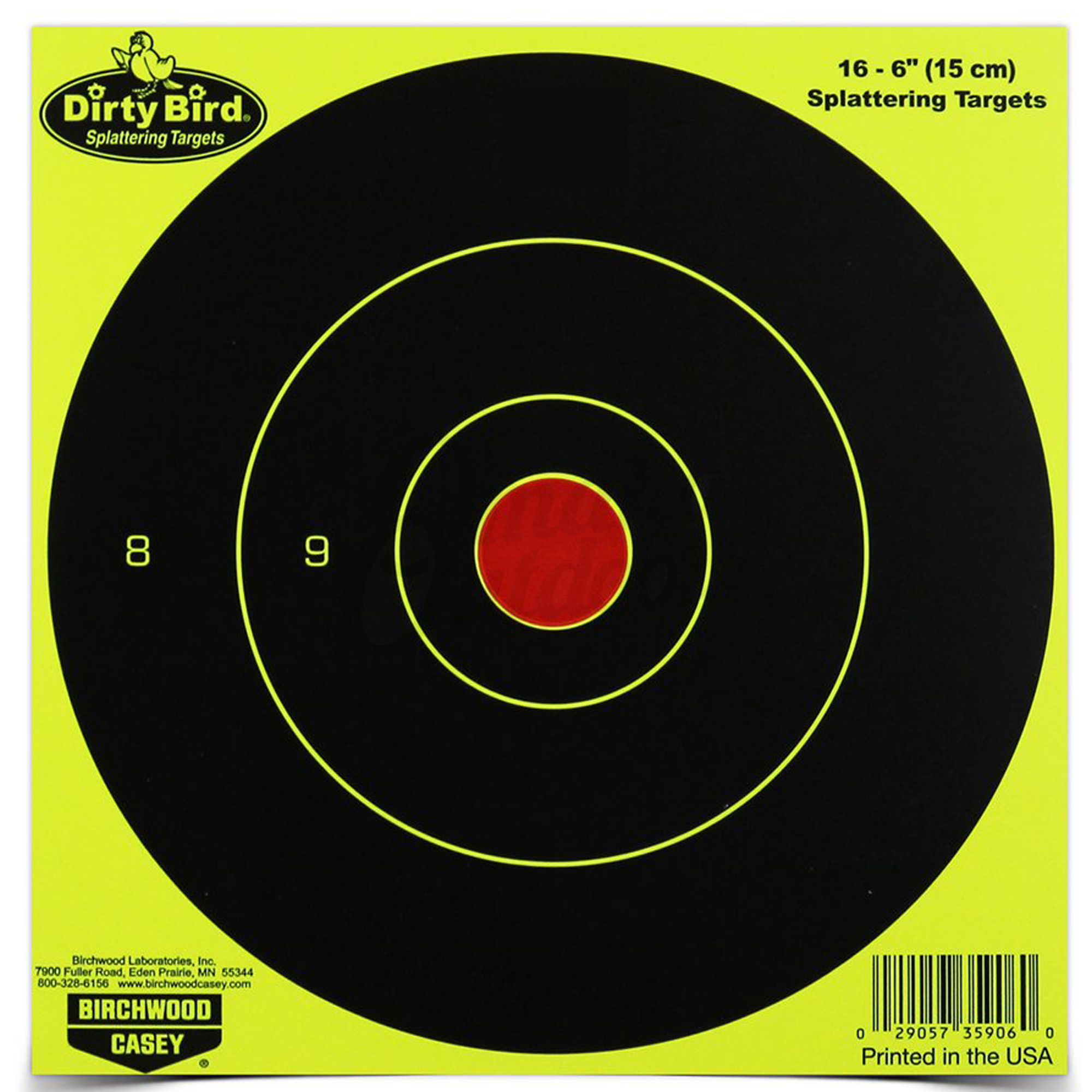 Birchwood Casey Dirty Bird 6-Inch Bullseye Target 16 Sheets - Omaha ...