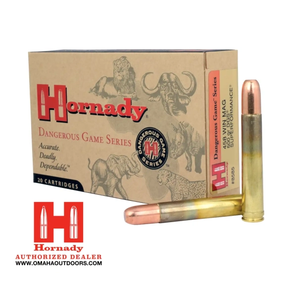 Hornady Dangerous Game Superformance 458 Win Mag 500 Grain DGS - Omaha ...