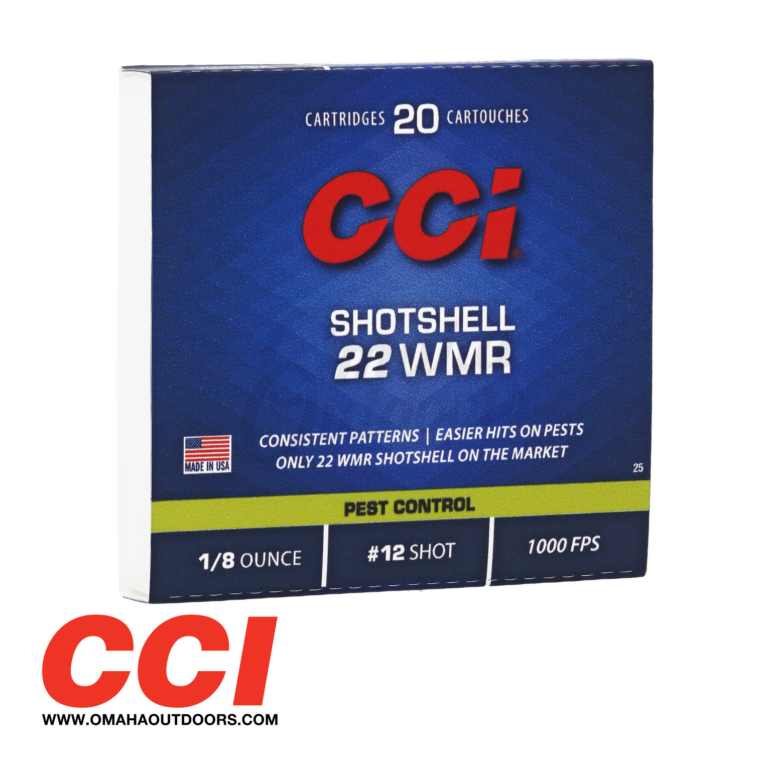 CCI Maxi Mag 22 WMR #12 Shot 20 Rounds - Omaha Outdoors