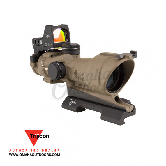 Trijicon ACOG 4x32 ECOS FDE 223 Amber Crosshair RM06 RMR - Omaha Outdoors