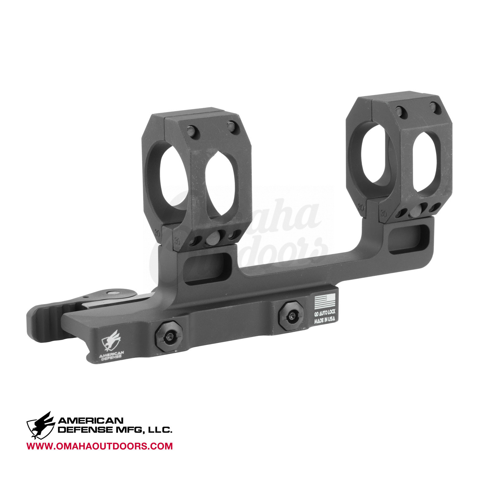 American Defense RECON-20 30mm Scope Mount Standard Lever - Omaha Outdoors