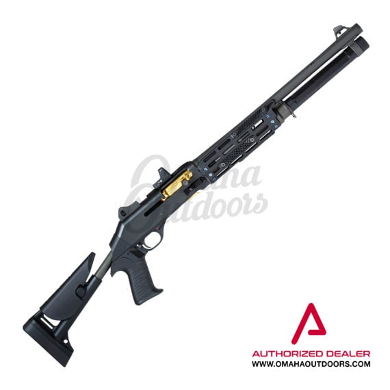 Agency Arms Benelli M4 Shotgun 12 Gauge 8 RD 18.5" Collapsible Stock TiN Gold Bolt RM06 Matrix Rail Cover