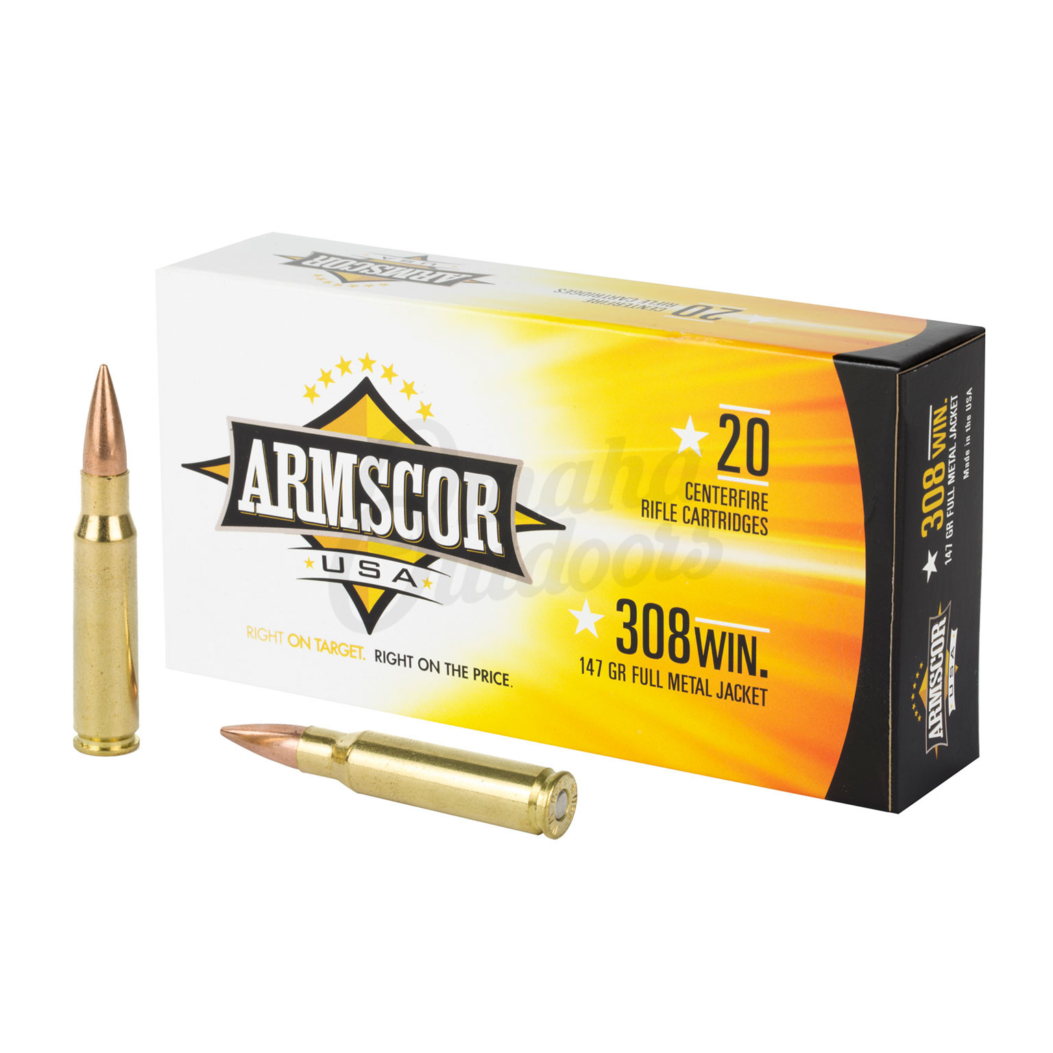 Armscor 308 147gr FMJ 20 Rounds - Omaha Outdoors