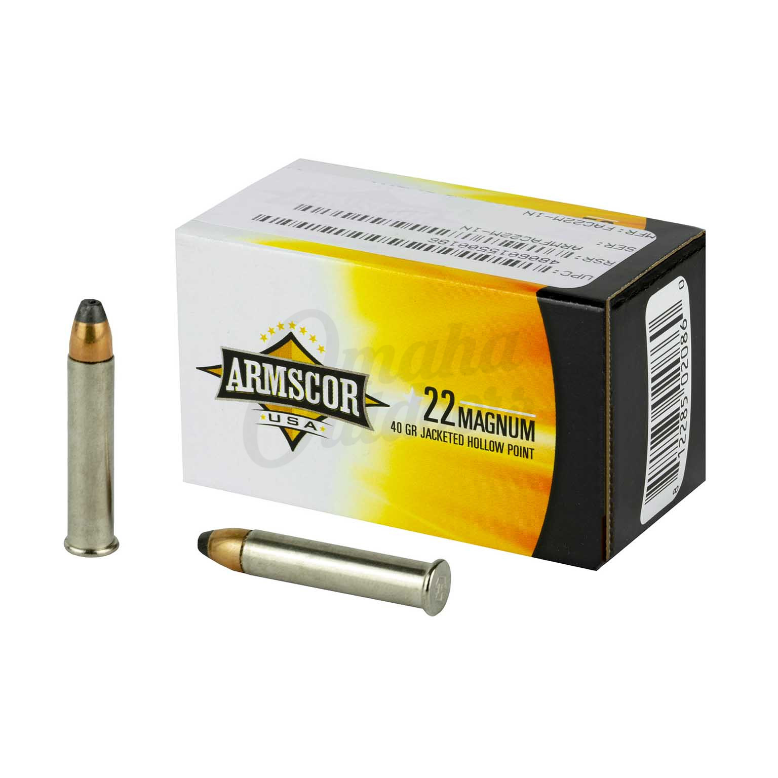 Armscor 22WMR 40 Grain JHP 50 Rounds - Omaha Outdoors