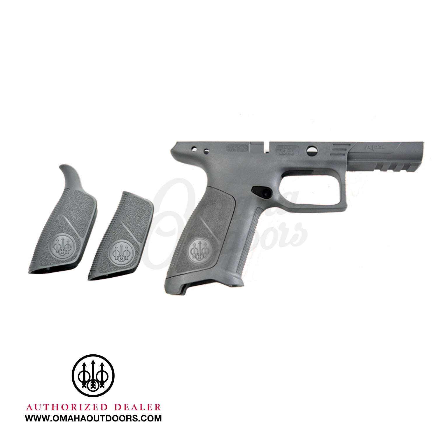 Beretta APX STD Grip Frame No Finger Grooves Wolf Gray - Omaha Outdoors