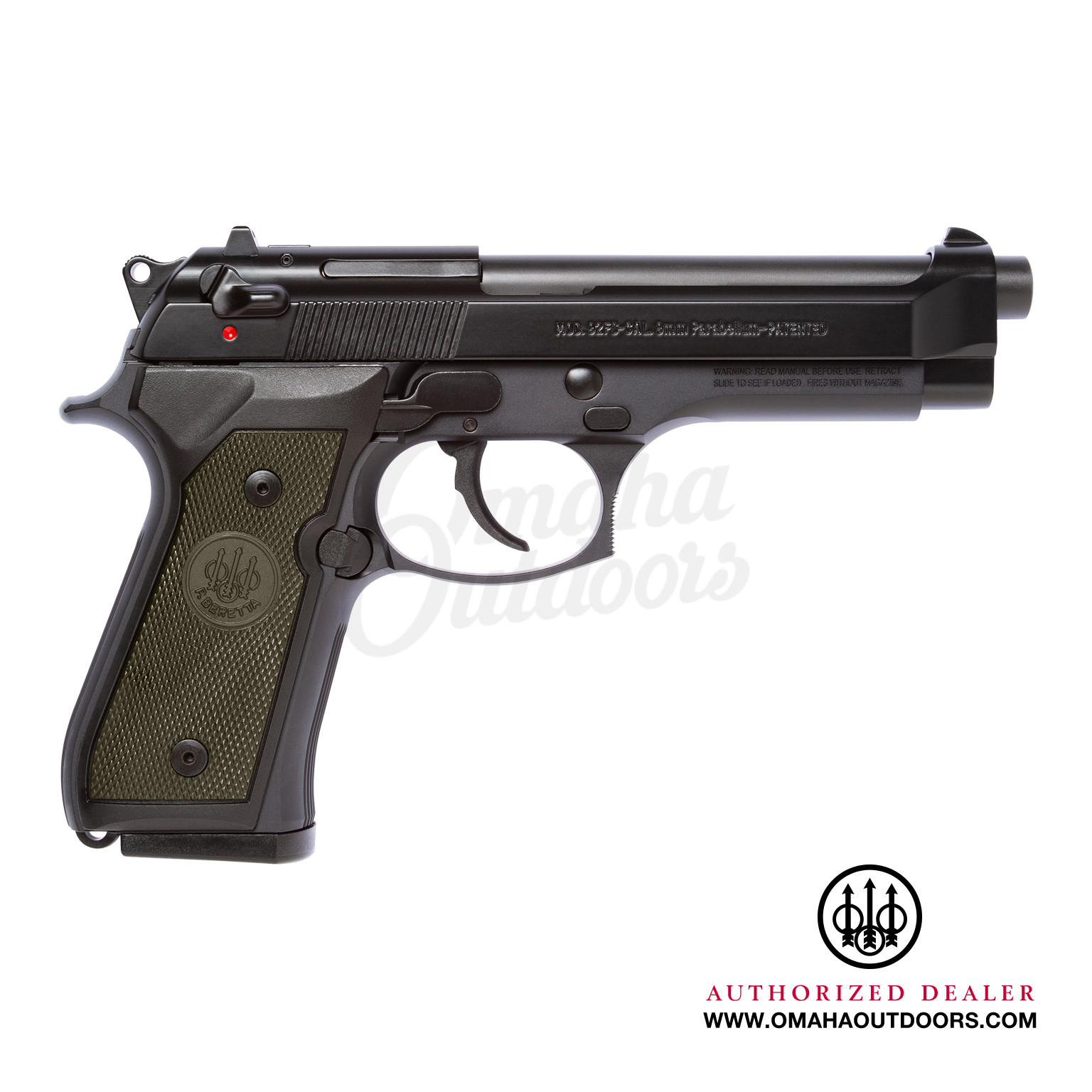 Beretta 92FS USA OD Green Grips - Omaha Outdoors