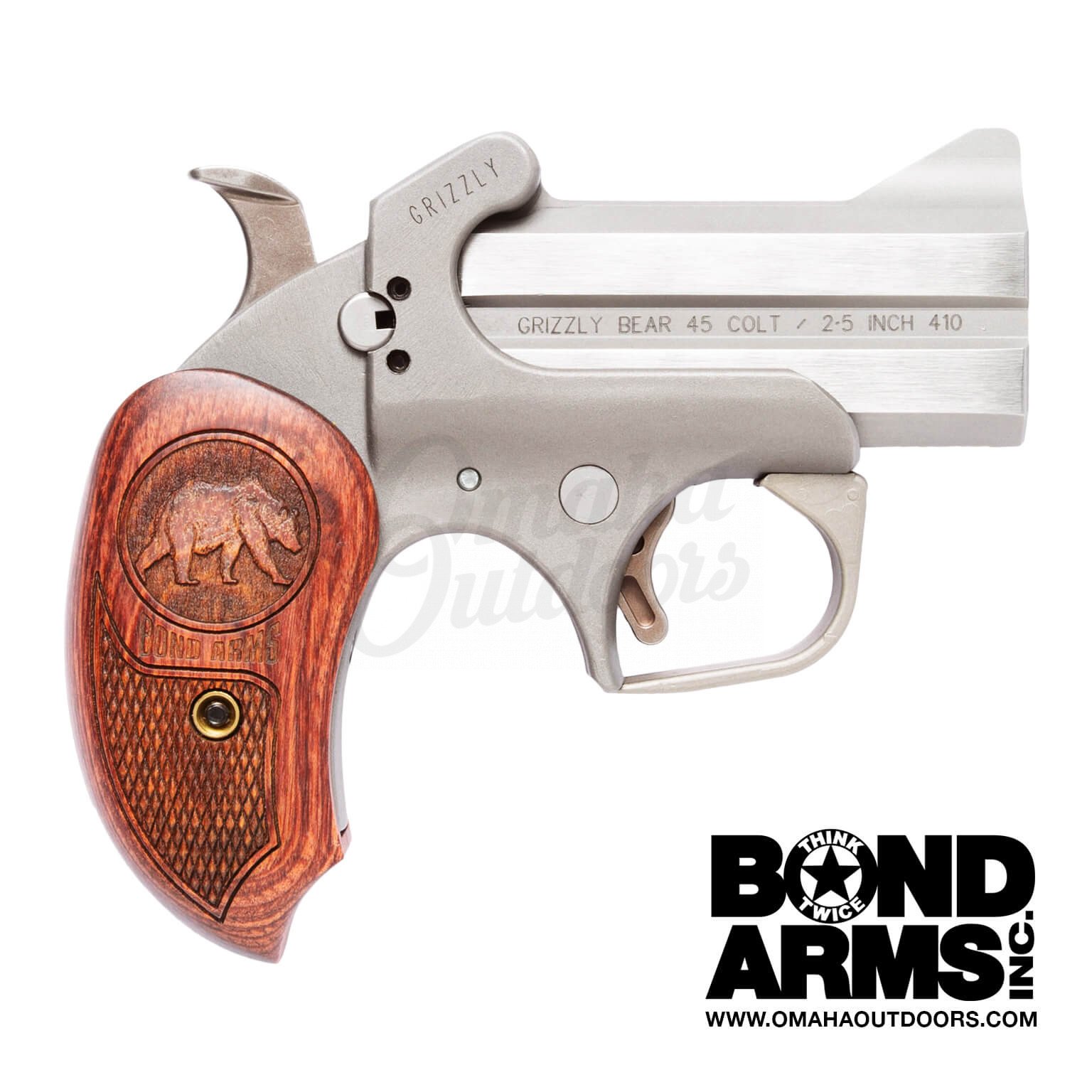 Bond Arms Grizzly 45 (Long) Colt/.410 3in Rosewood Pistol - 2 Rounds