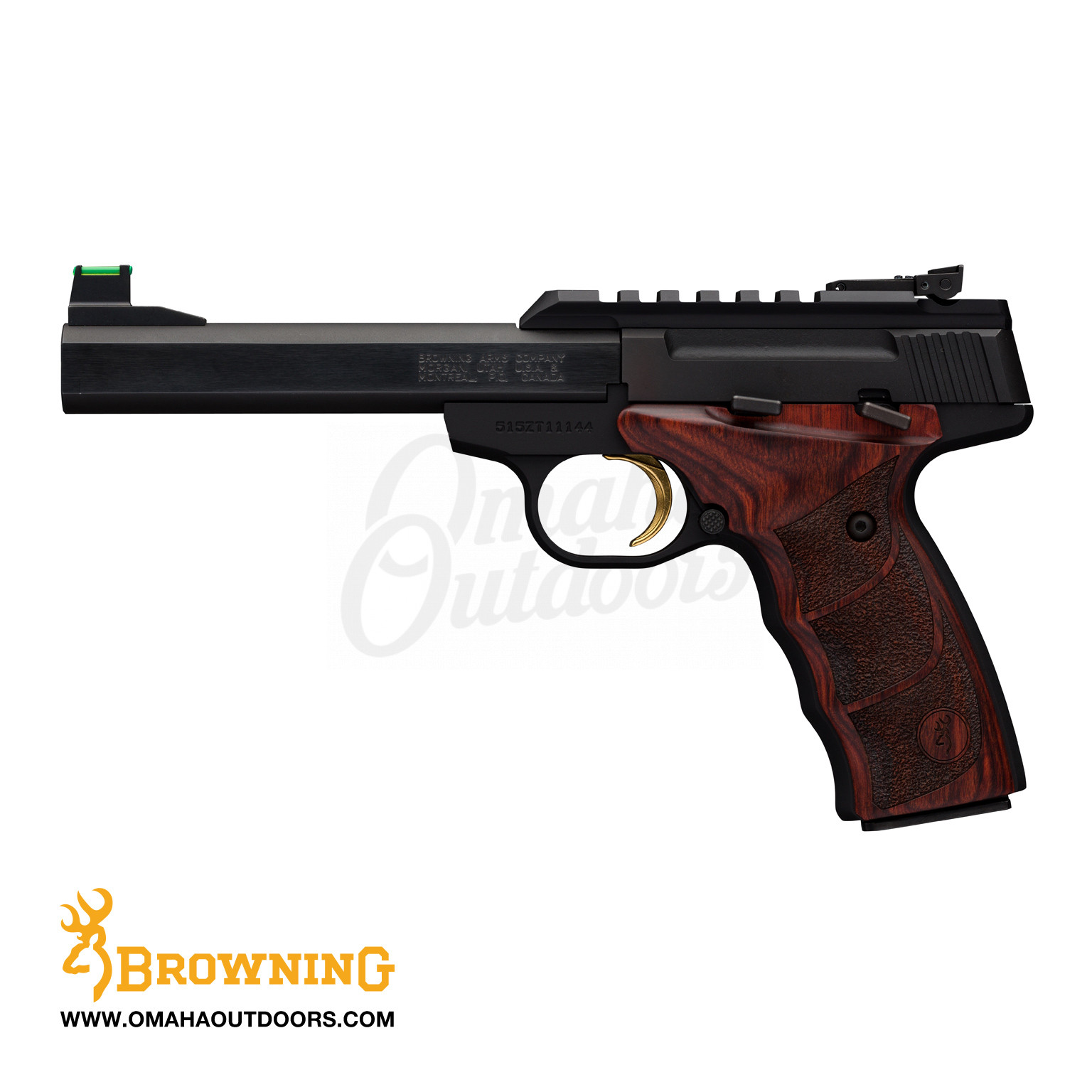 Browning Buck Mark Plus 10 RD 22LR Railed Pistol Rosewood UDX Grips ...