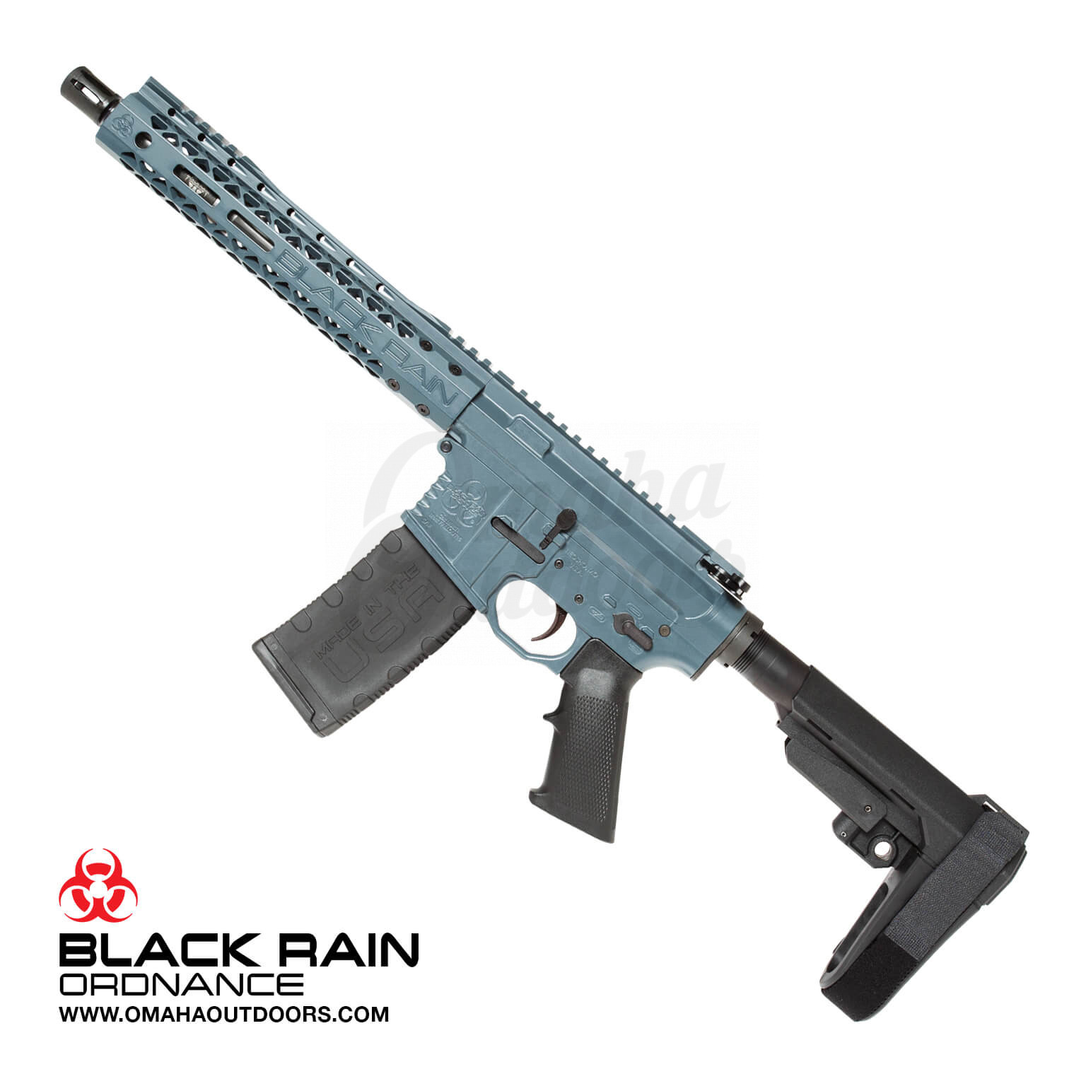 Black rain ordnance fallout 15 30 rd 5 56 10 5 cold war gray pistol
