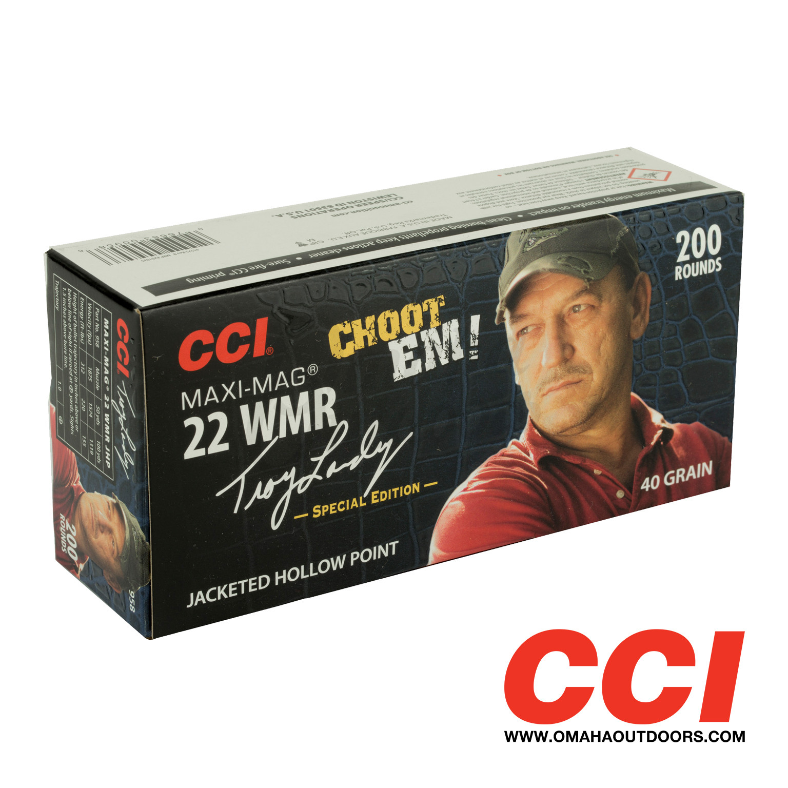 CCI Signature Maxi Mag 22 WMR Ammo 40 Grain JHP 200 Rounds - Omaha Outdoors