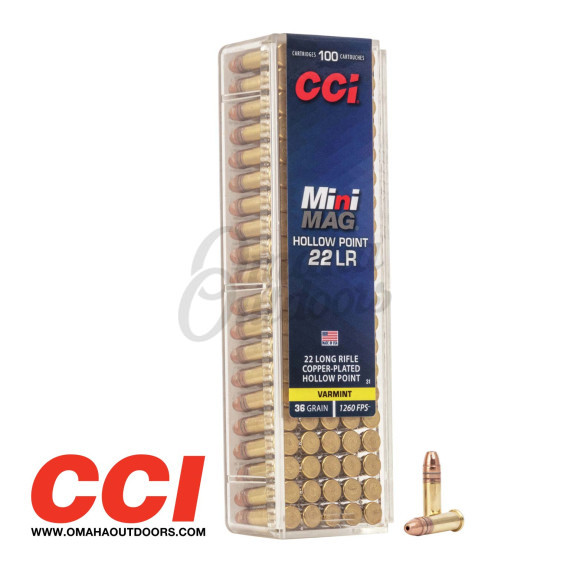 CCI Mini Mag 22LR 36gr HP 100 Rounds - Omaha Outdoors