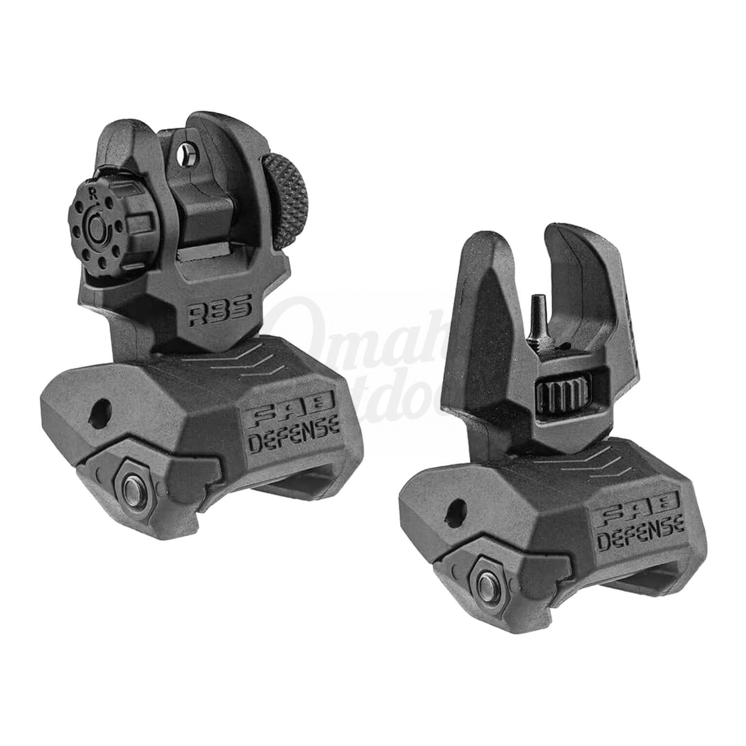 Fab Defense Front And Rear Flip Up Sights - Omaha Outdoors