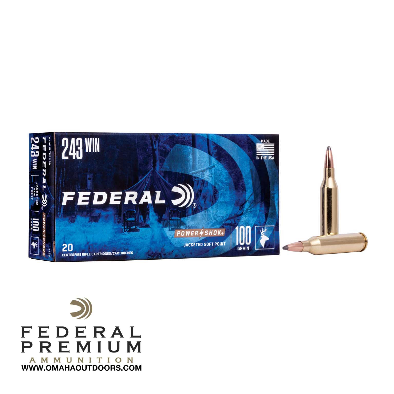 Federal Power Shok 243 Win 100 Grain - Omaha Outdoors