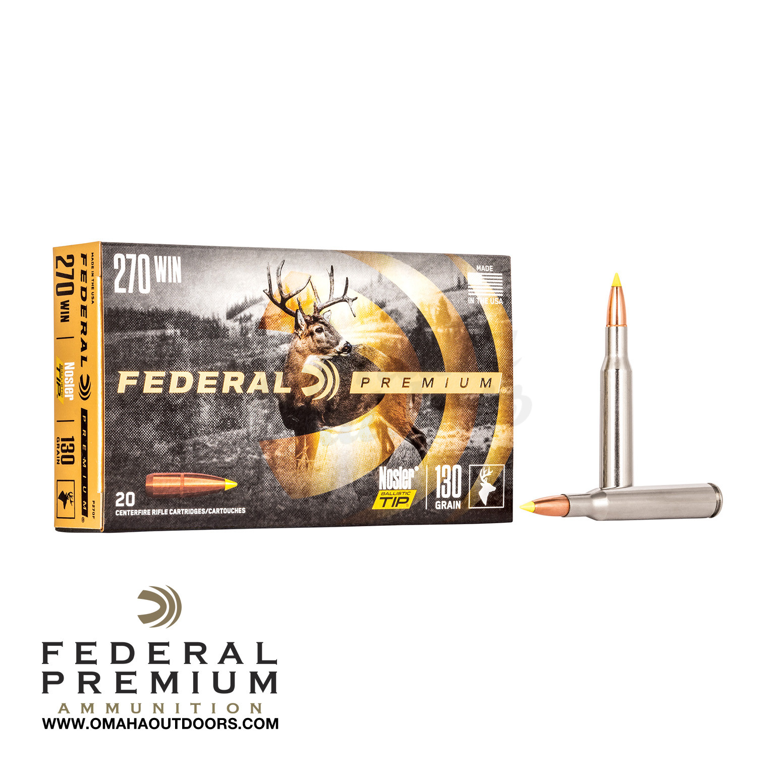 Federal Premium 270 Winchester 130 Grain Ballistic Tip 20 Rounds Omaha Outdoors