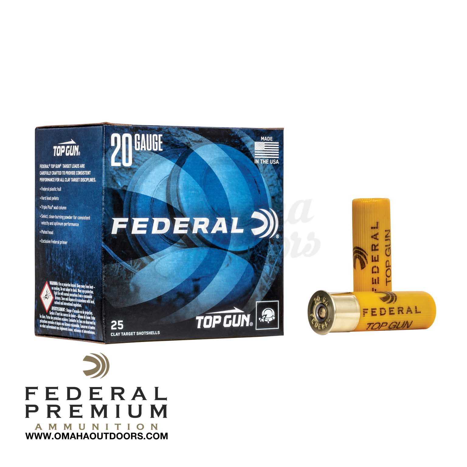 Federal Top Gun 20 Gauge 9 Shot 25 Rounds