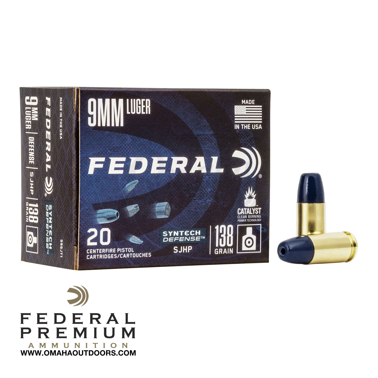 好評 138 9mm Federal 20 Point Hollow Fragmenting Defense Syntech 洋楽