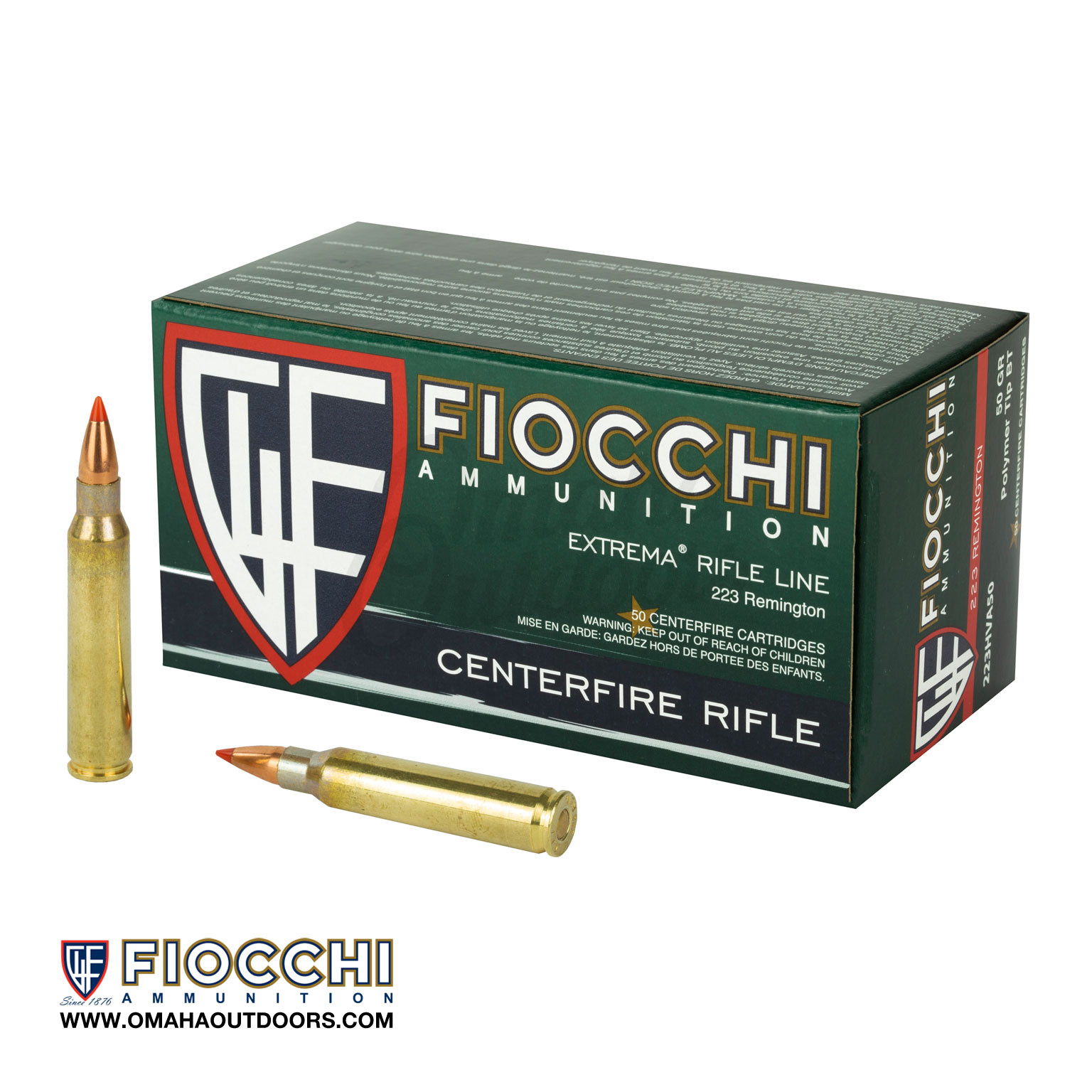 Fiocchi 223 50 Grain Vmax 50 Round Box Omaha Outdoors