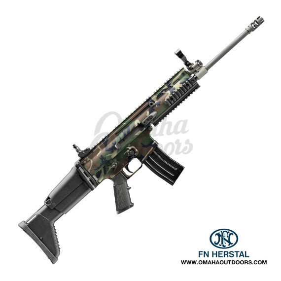 FN SCAR 16S NRCH Woodland Camo - Omaha Outdoors