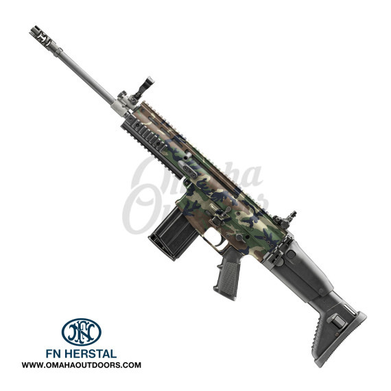 FN SCAR 17S NRCH Woodland Camo - Omaha Outdoors