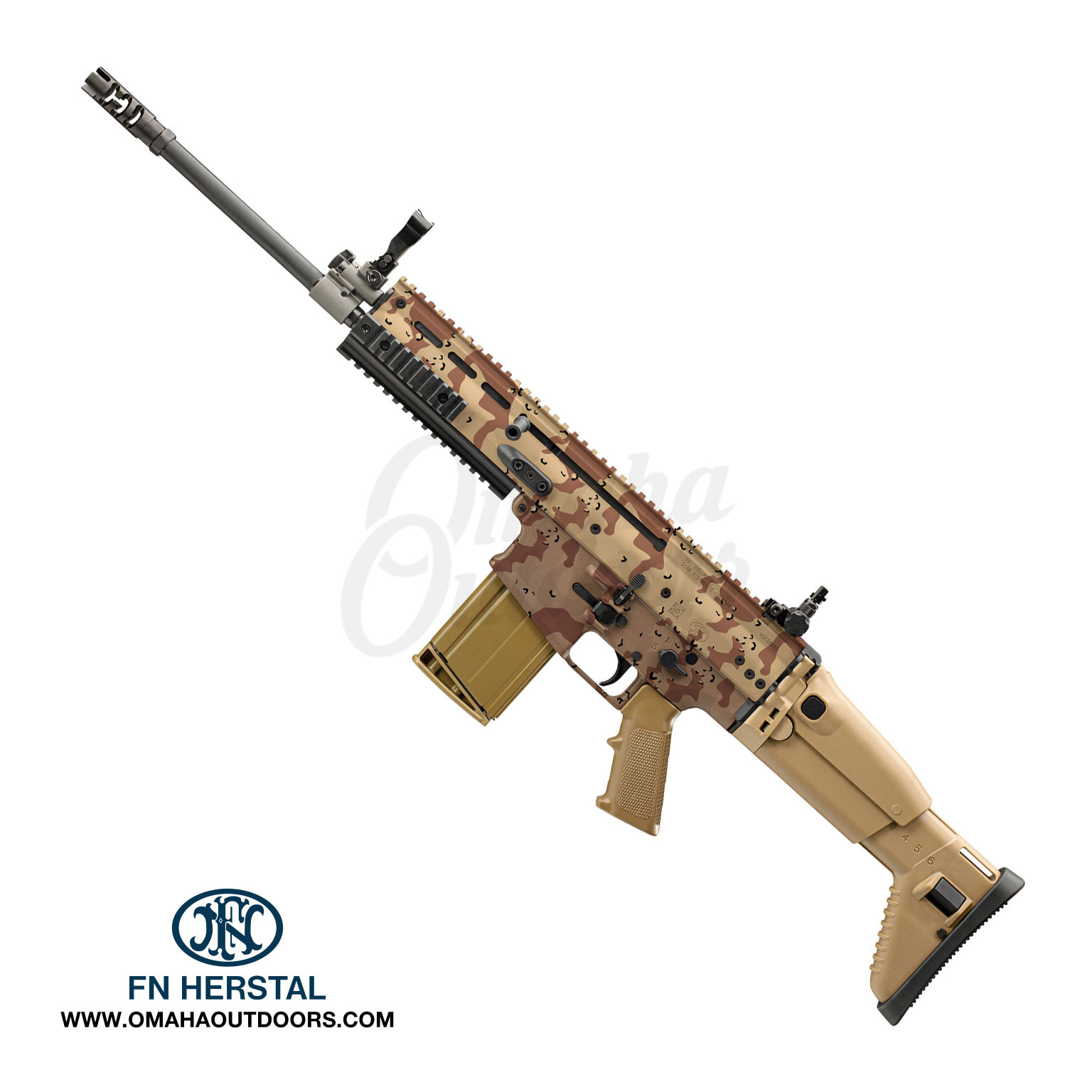 FN SCAR 17S NRCH Chocolate Chip Camo - Omaha Outdoors