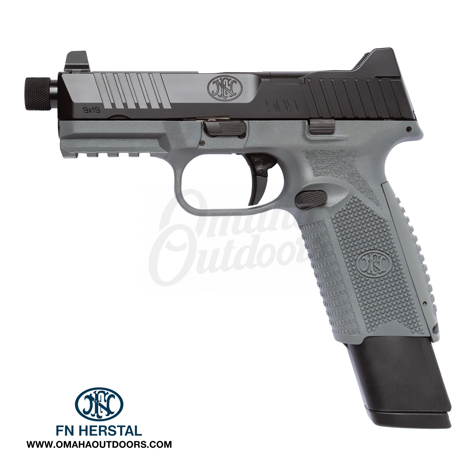 Fn 509 Tactical Grey Pistol 9mm 24 Rd Optic Ready Threaded 66 100596