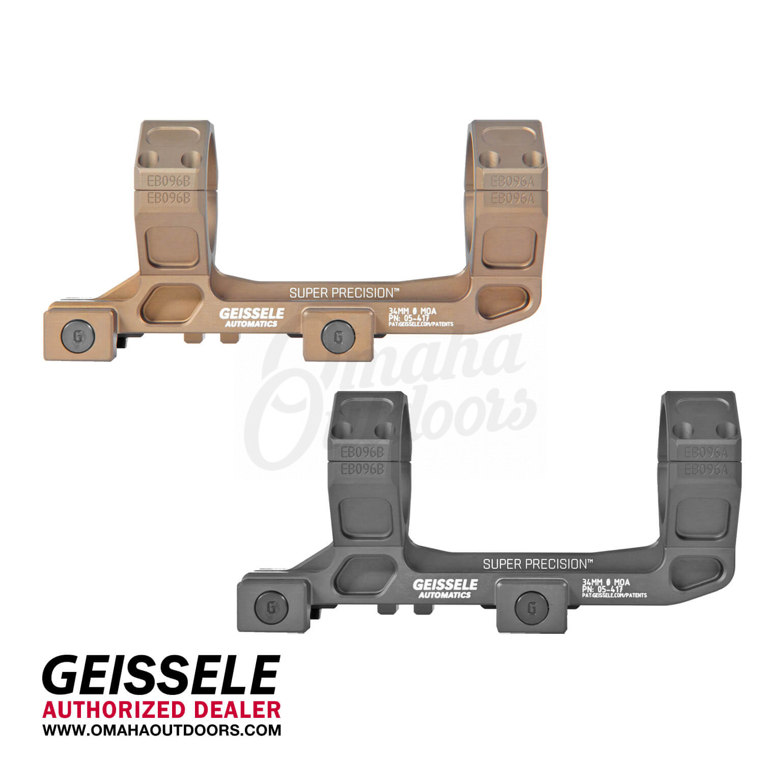 Geissele Super Precision AR-15 / M4 34mm Scope Mount - Omaha Outdoors