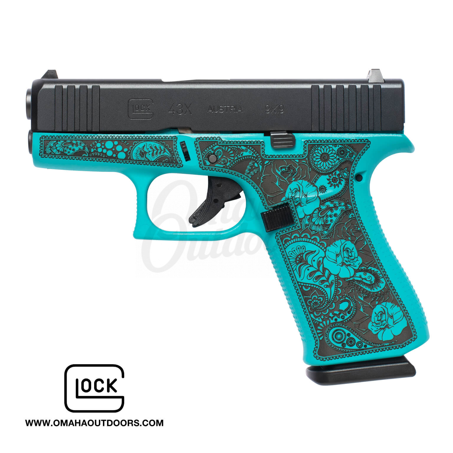 Glock 43X Vera Blue & Paisley - Omaha Outdoors