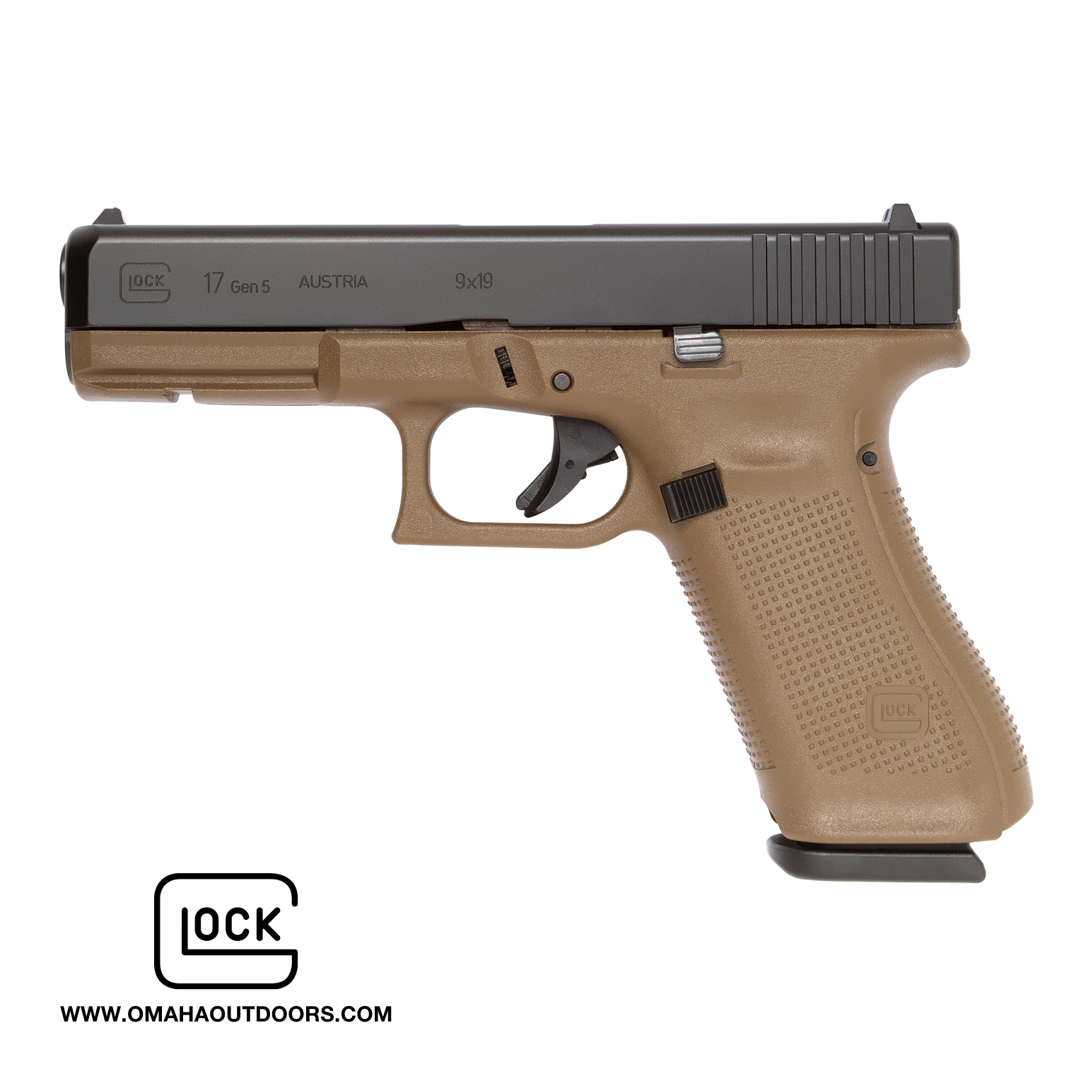 Glock 17 Gen 5 FDE Pistol 10 RD 9mm - Omaha Outdoors