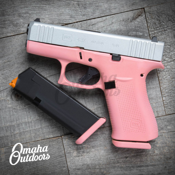 Glock 43X Victoria Pink / Satin Aluminum - Omaha Outdoors