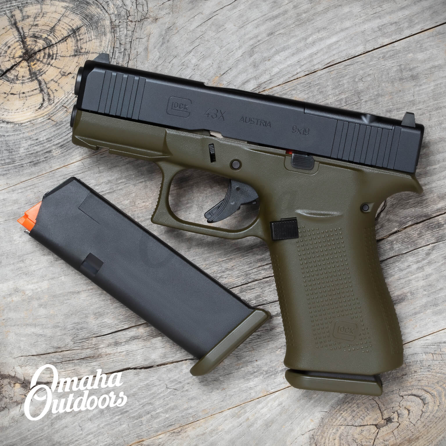 Glock 43X MOS OD Green - Omaha Outdoors