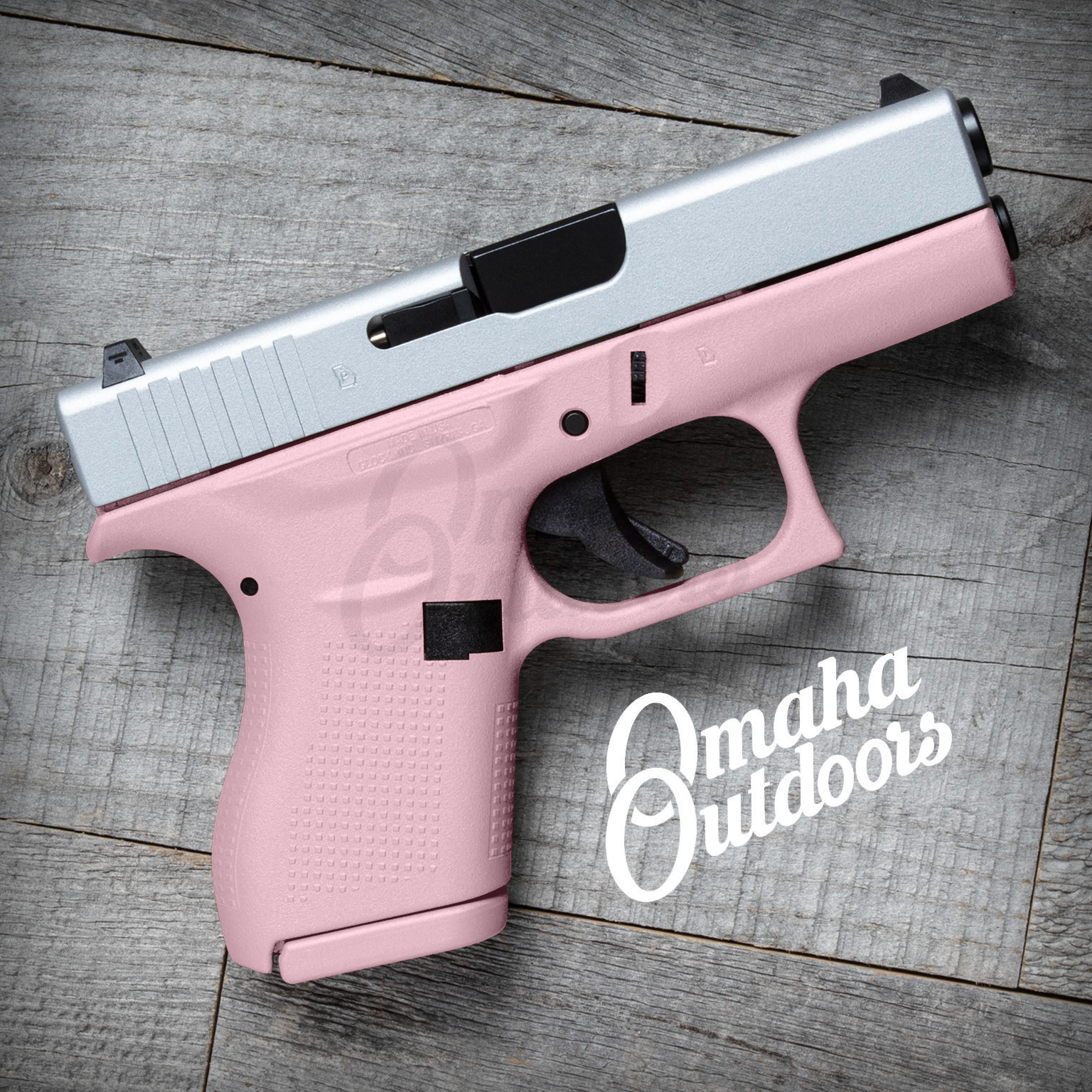 Glock 42 Blossom Pink Pistol 6 RD 380 ACP Satin Aluminum Slide - Omaha ...