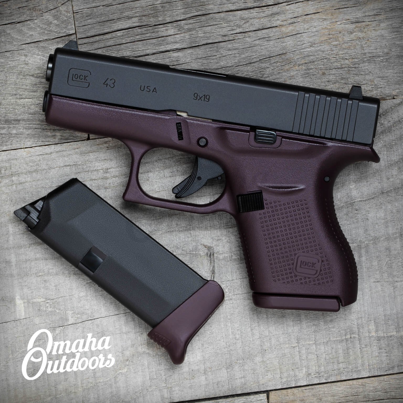 Genuine Glock Model 43 Pistol Gun Handgun Magazine Black 9mm Polymer 6 Round 
