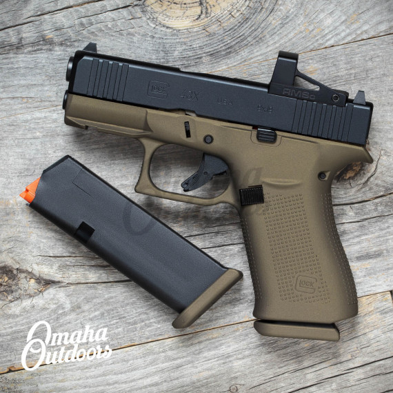 Glock 43X MOS Gamma Bronze RMSc - Omaha Outdoors