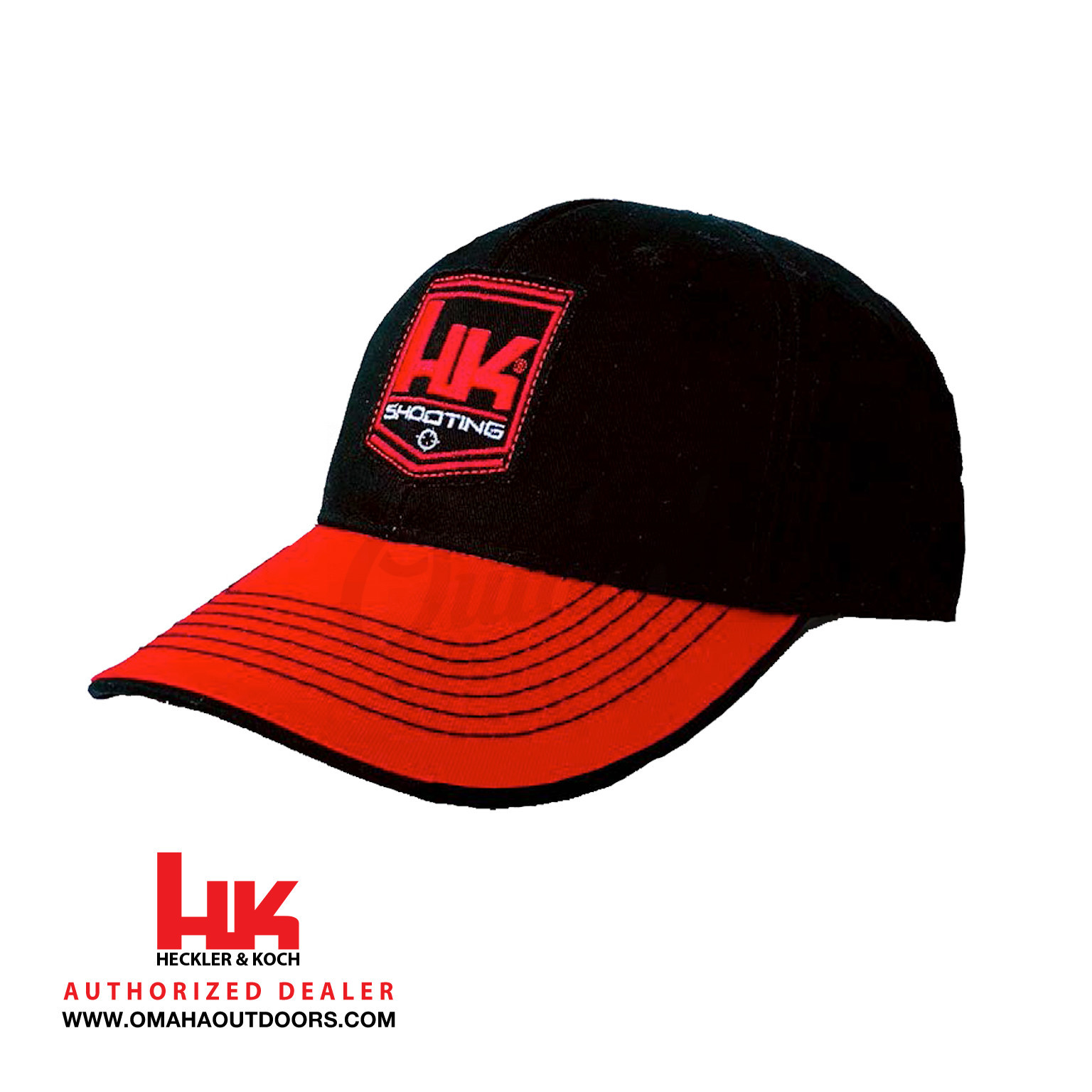 HK Shooting Black/Red Hat - Omaha Outdoors