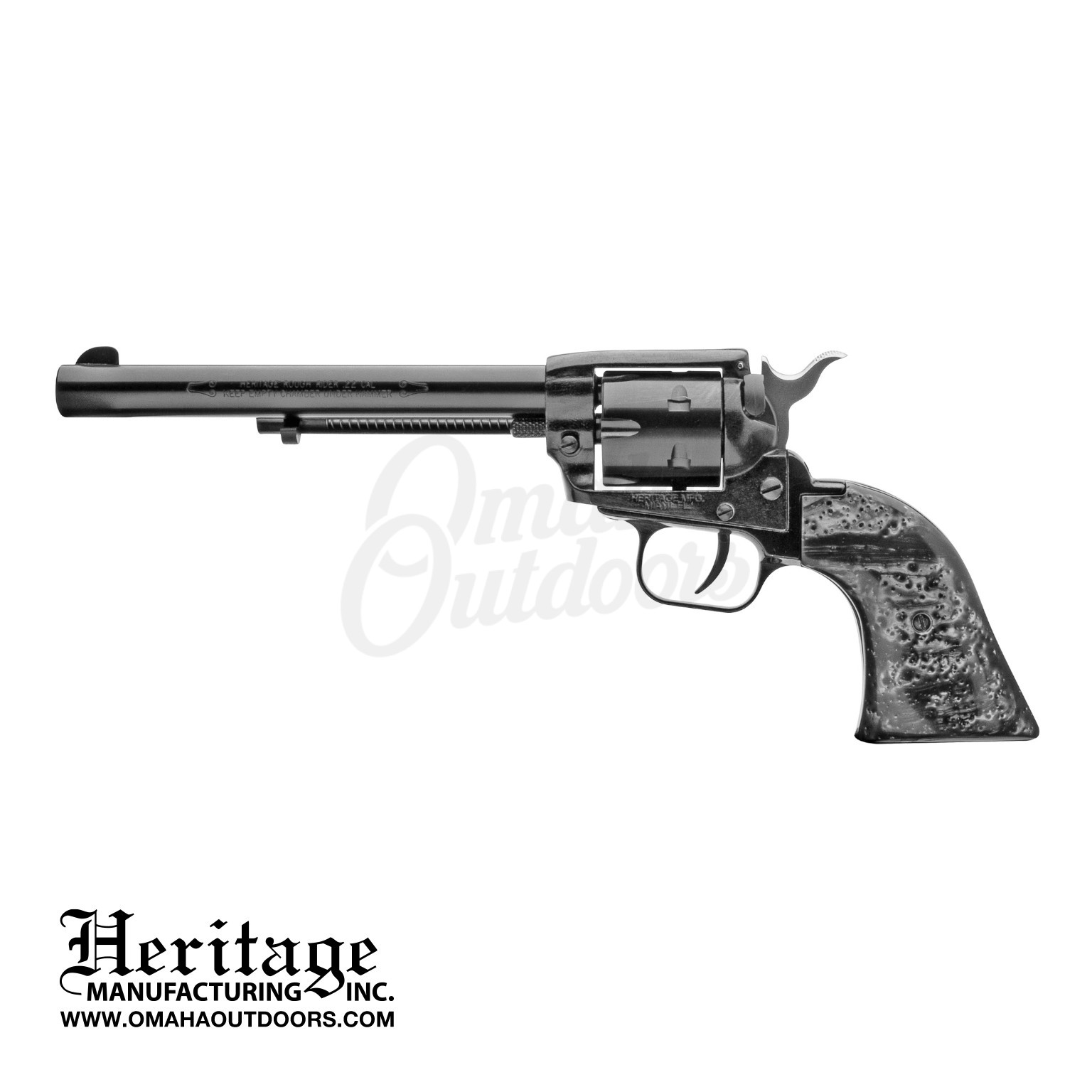 Heritage Rough Rider 22LR 6.5 Revolver Black Pearl Grips Omaha Outdoors