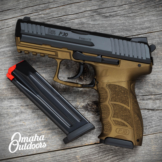 HK P30 V3 9mm Burnt Bronze 17 Round - Omaha Outdoors